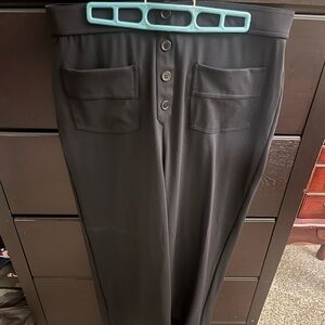 NEW Halara Black slip on Pants w/front button decor sz XL - buttery soft